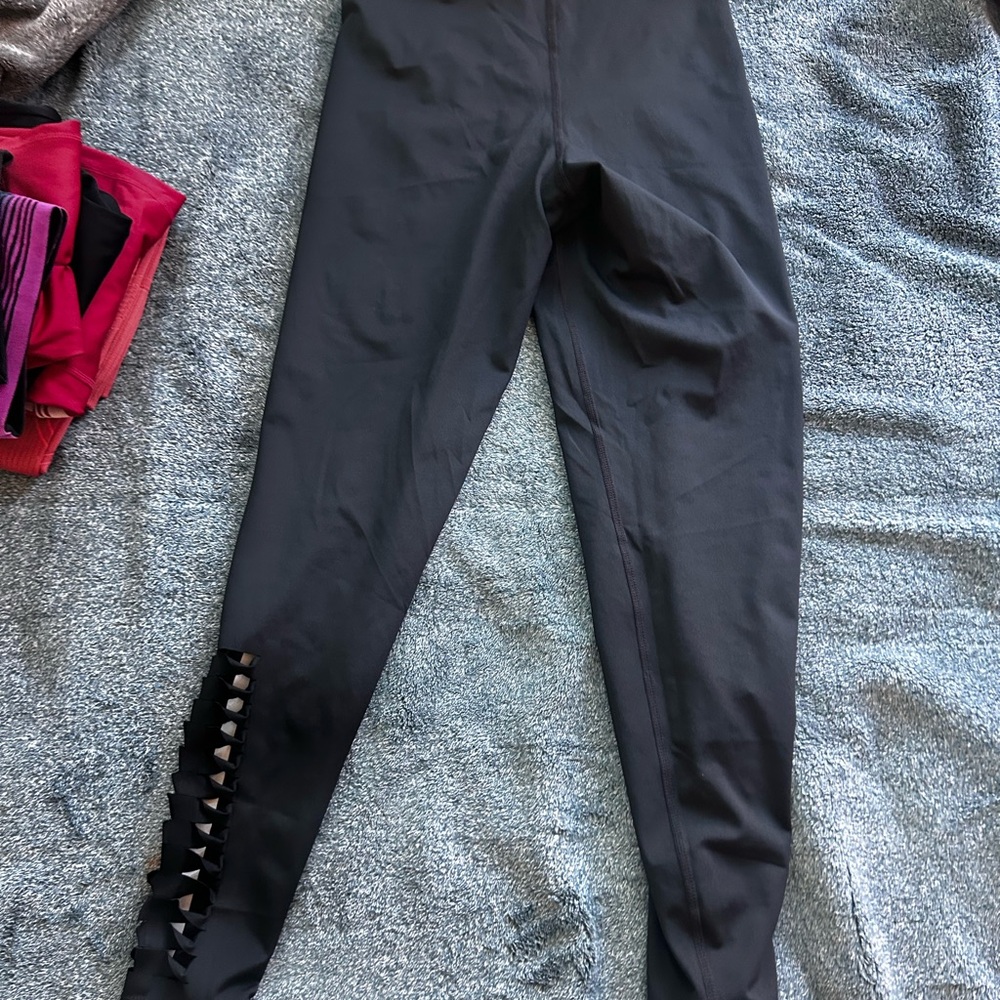 Black Leggings with Cutout Detail